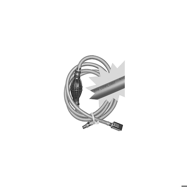 Fuel Line Assembly w Quick Connect Eng. End & Threaded Fitting on Tank End, 8ft